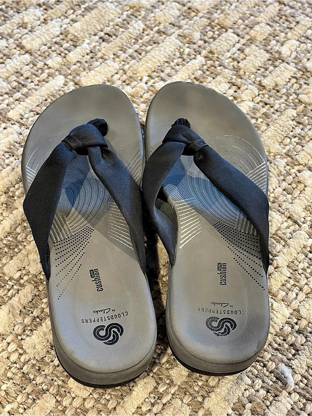 Clarks Cloudsteppers Women's Gray & Black Sandals US 10